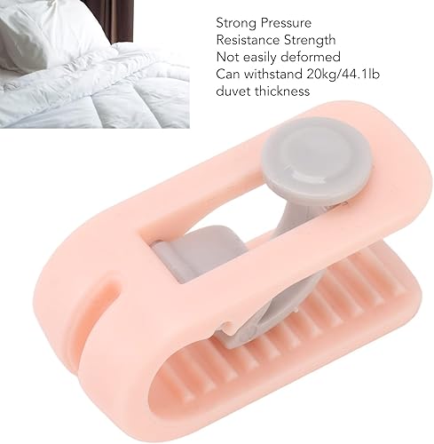 Miniatura 2 de Fydun 12-Pack Bed Sheet Clip Anti Slip Needle S180 Degree Closure Universal Quilt Cover Fastener Household Green Wide Range of Uses (Pink)