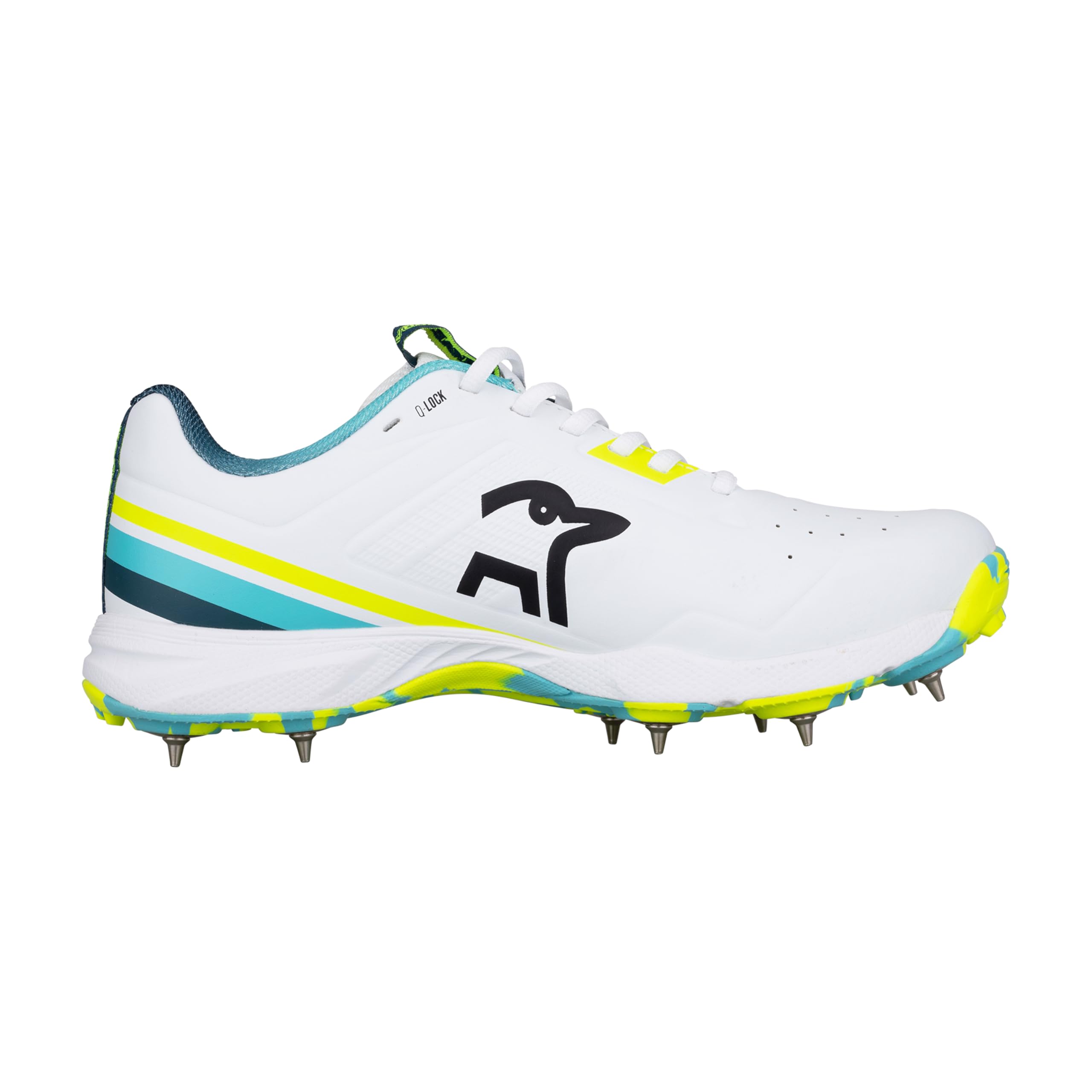 Kookaburra KC 3.0 Spike Cricketschuh, Aqua/Gelb
