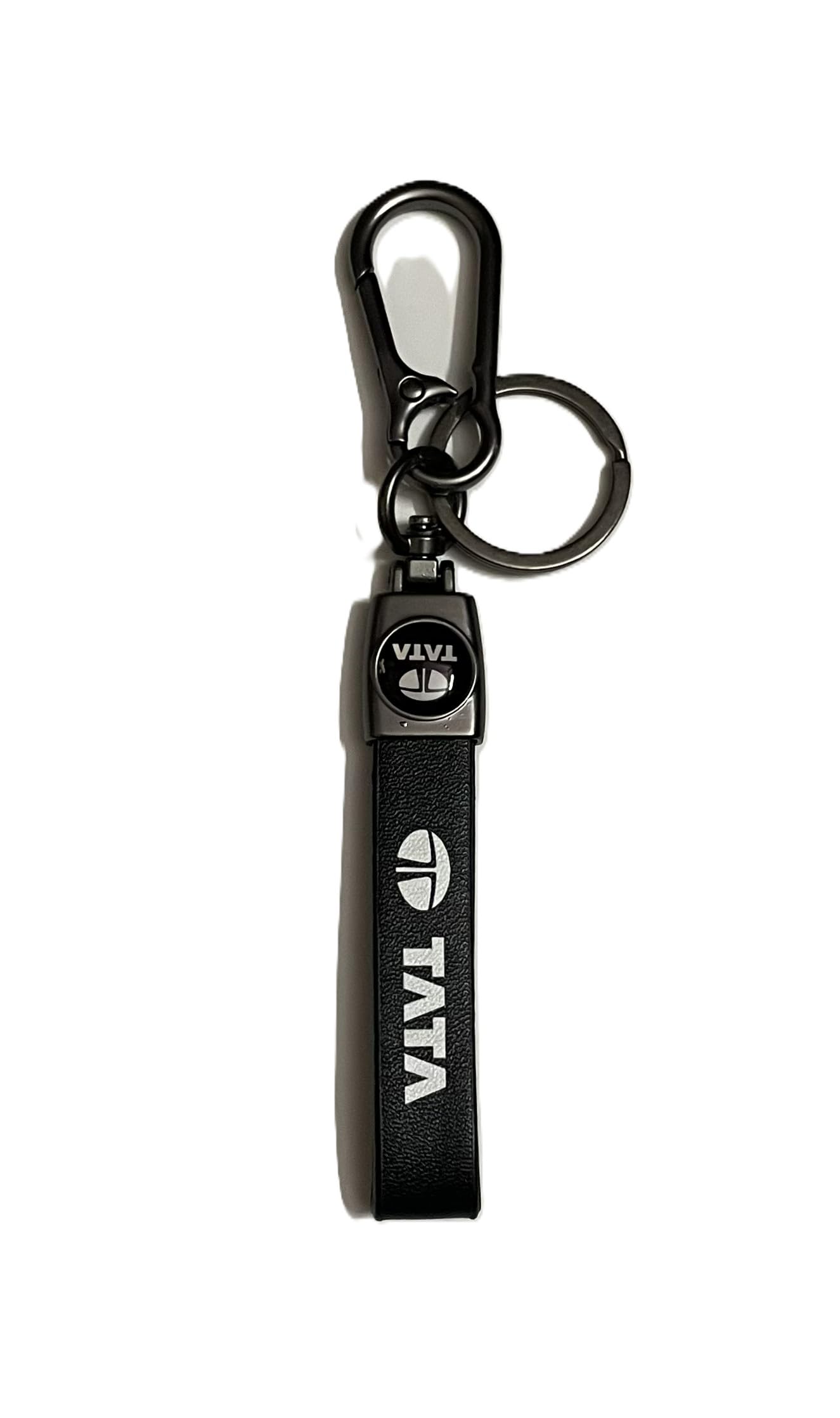 Premium Leather Strap & Metal Keychain for Tata Cars, Heavy Duty Car Key Chain, Compatable with all Tata Car Models Like Tiago, Altroz, Tigor, Curvv, Harrier, Punch, Suffari, Sierra-image-5