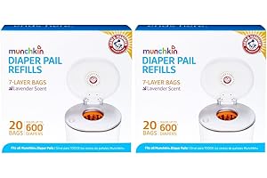 Arm & Hammer Diaper Pail Refill Bags: 2 x 20 Munchkin Snap...