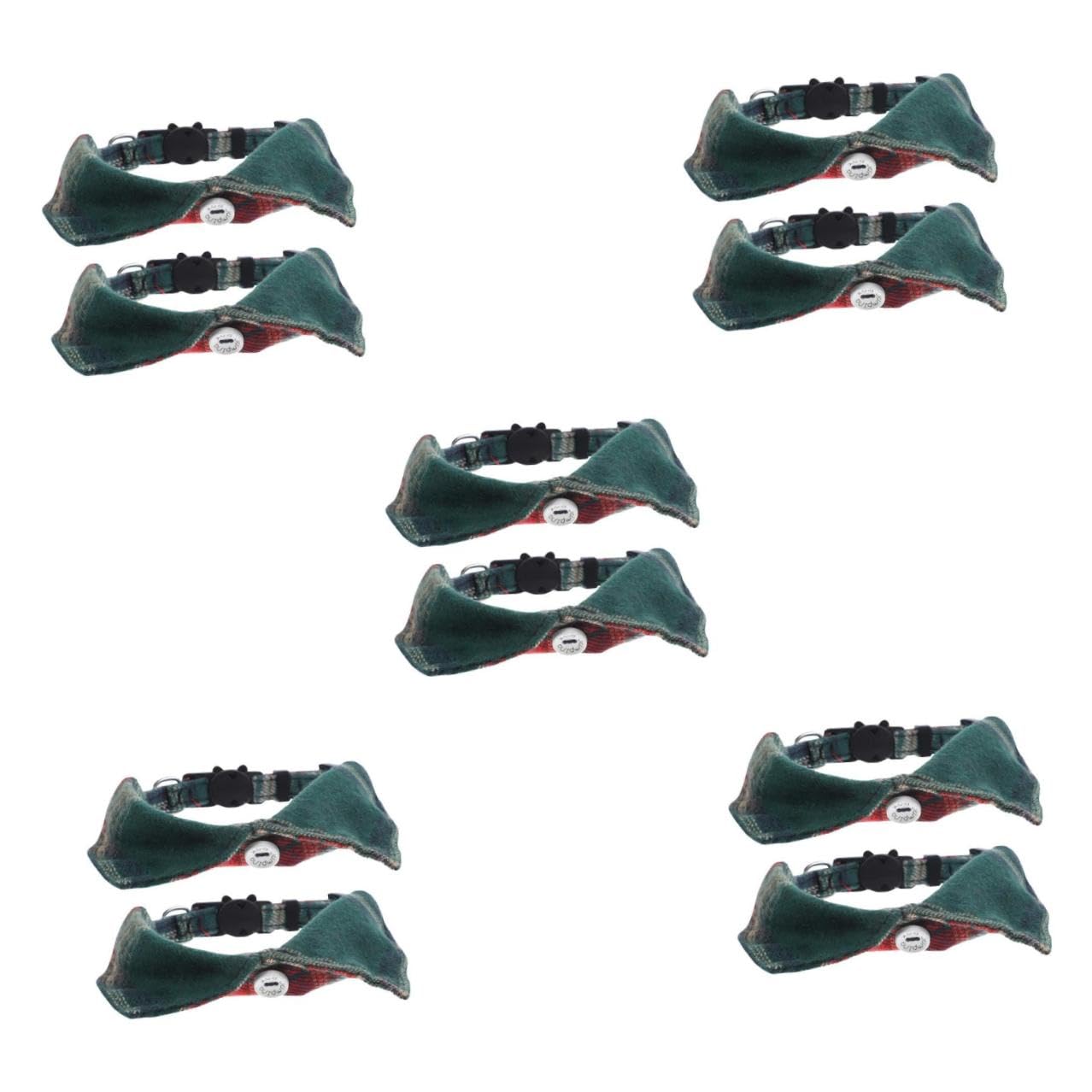 TOYANDONA 10 Pièces Collier pour Chat Ajustable avec Nœud et Clochette,
