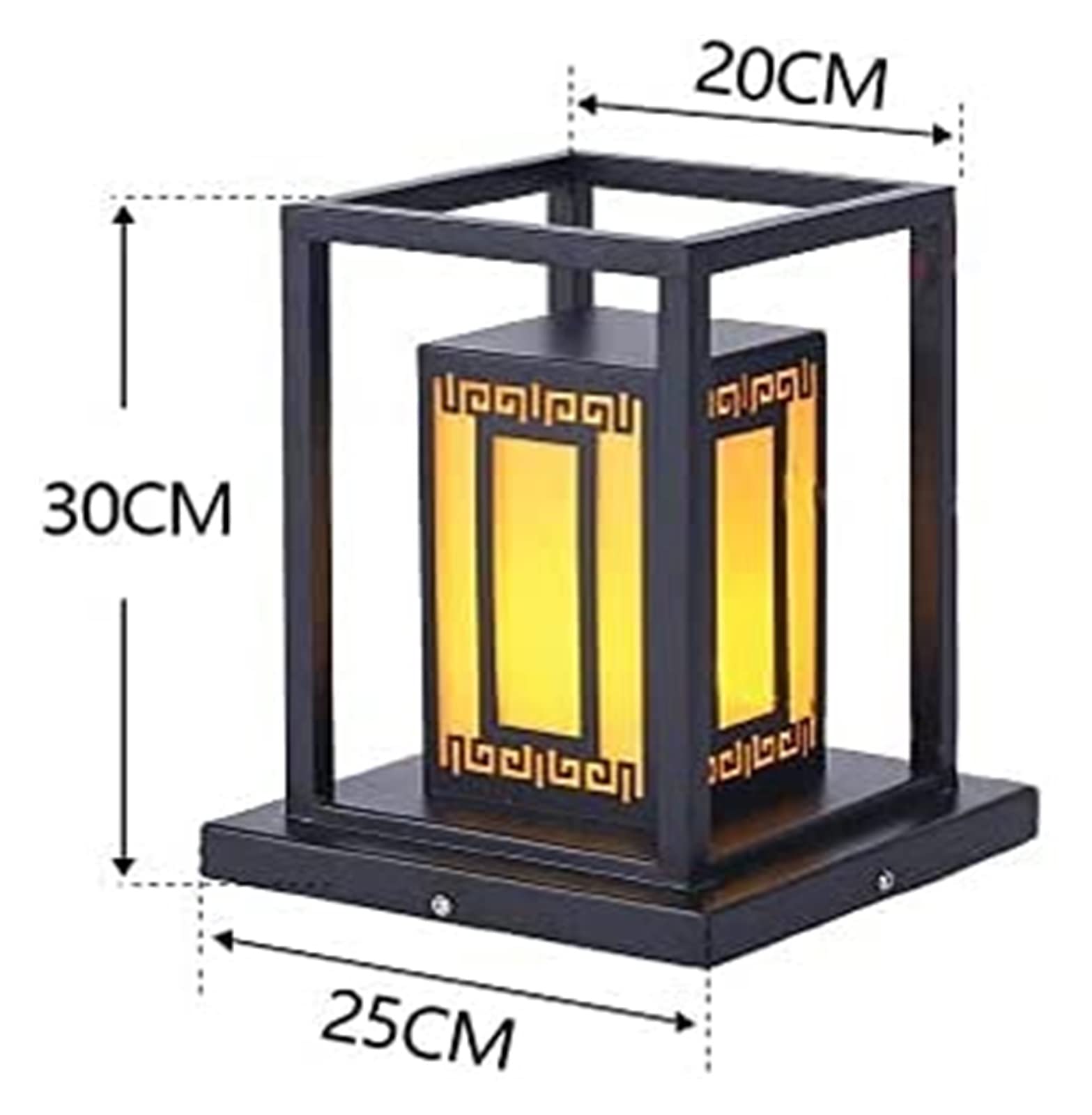 Luce da cortile Lampada da pilastro per esterni Lampada da colonna in acciaio inossidabile Lampada da pilastro da giardino Lampione stradale impermeabile Cancello ad energia solare Recinzione Prato