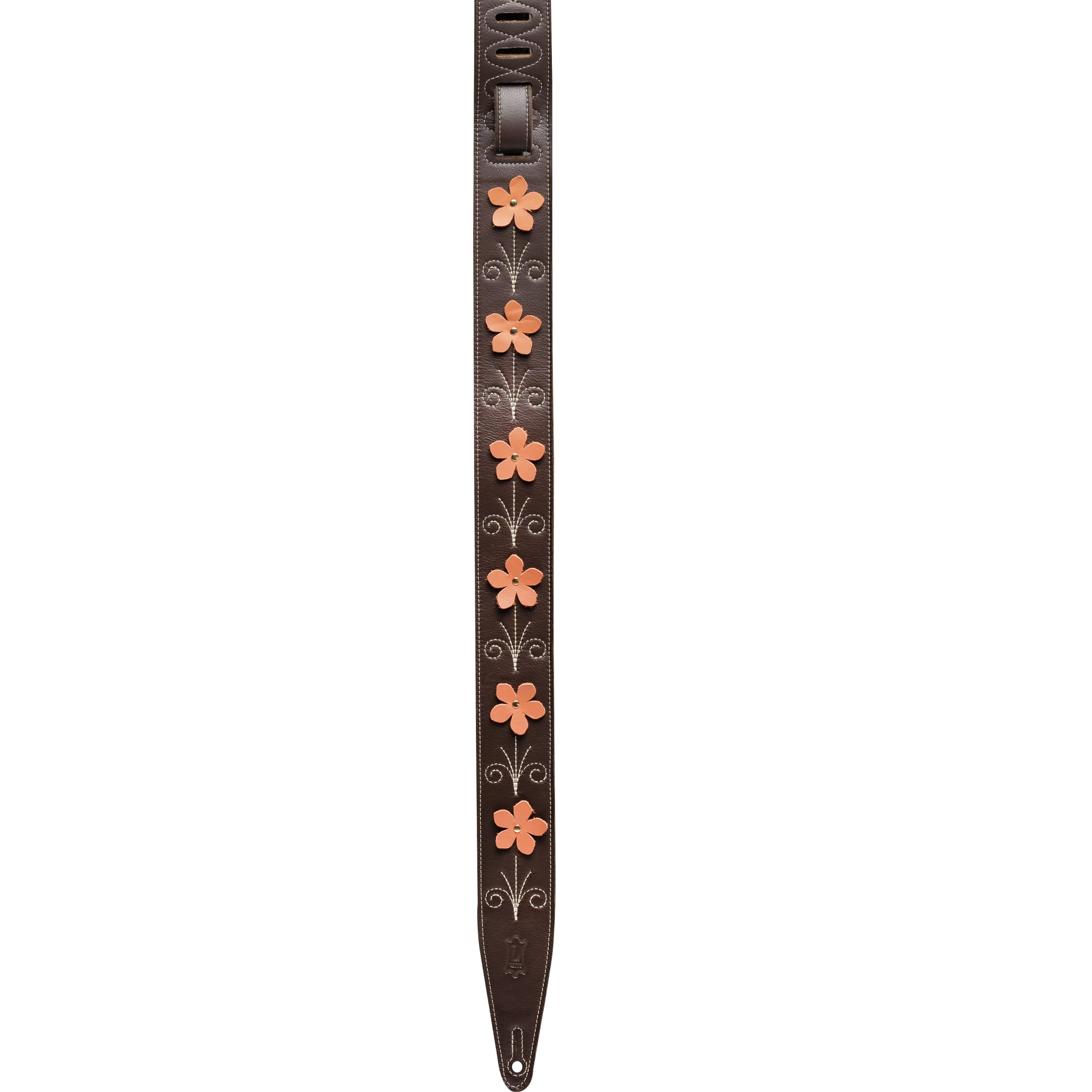 Levy's In Bloom Series - Correa para guitarra (piel, 6,35 cm), diseño de flores