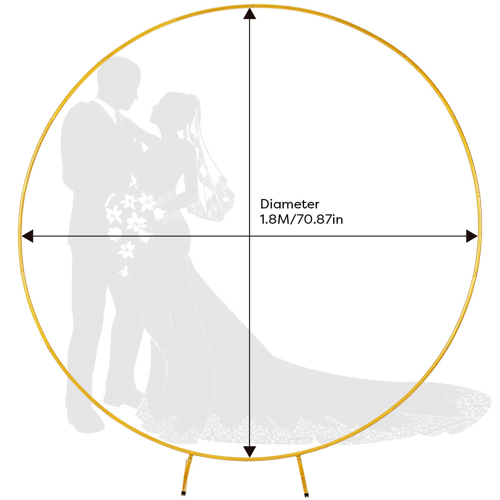 Kit Arco per Palloncini per Feste Compleanno 1.8M/5.9FT Matrimonio Fidanzamento Anniversario Natale Festival Arco di Ghirlanda di Palloncini Fondale Rotondo Arco per Palloncini con Accessori