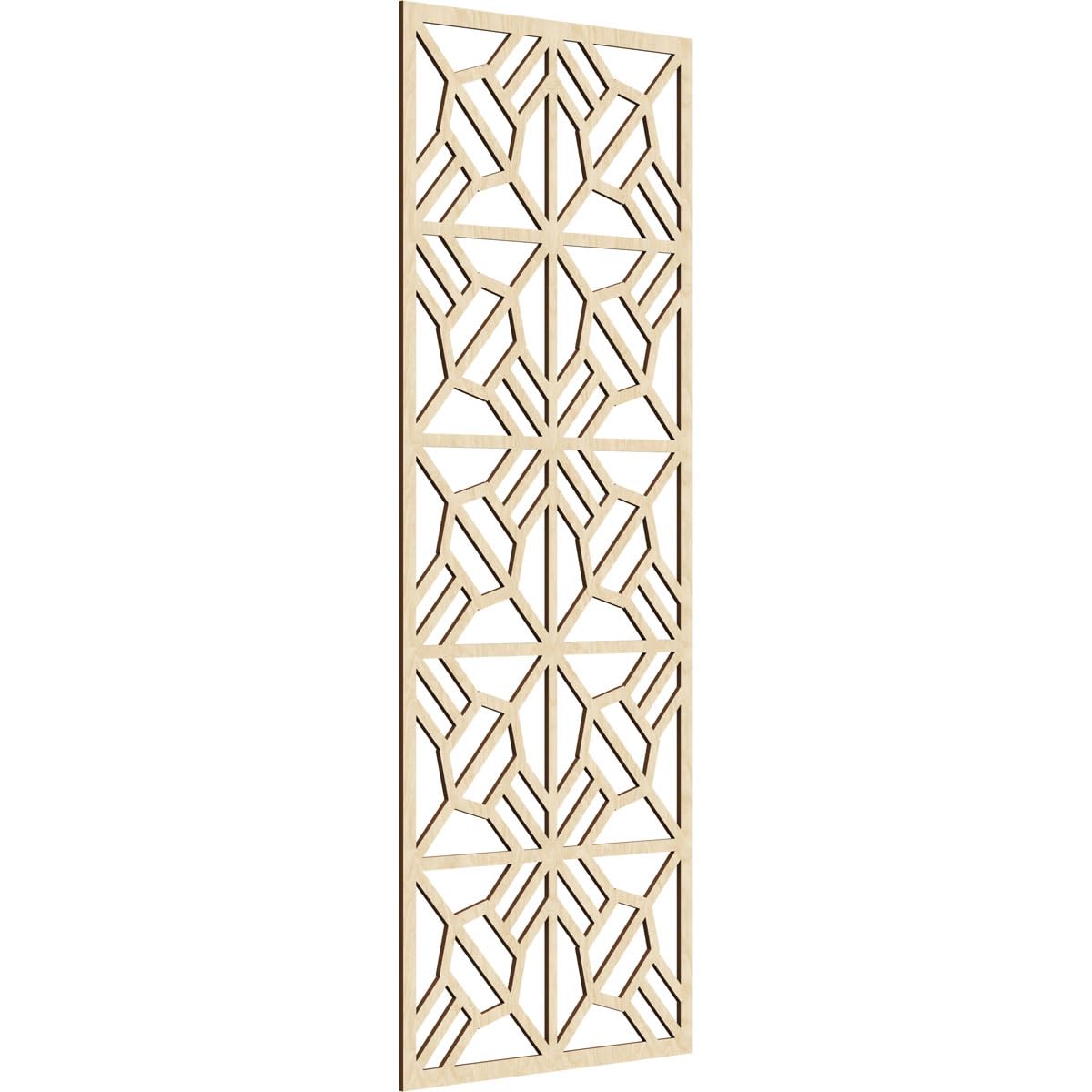 27 3/8"W x 69 3/8"H x 1/4"T Auburn Decorative Fretwork Wood Wall Panels, Birch