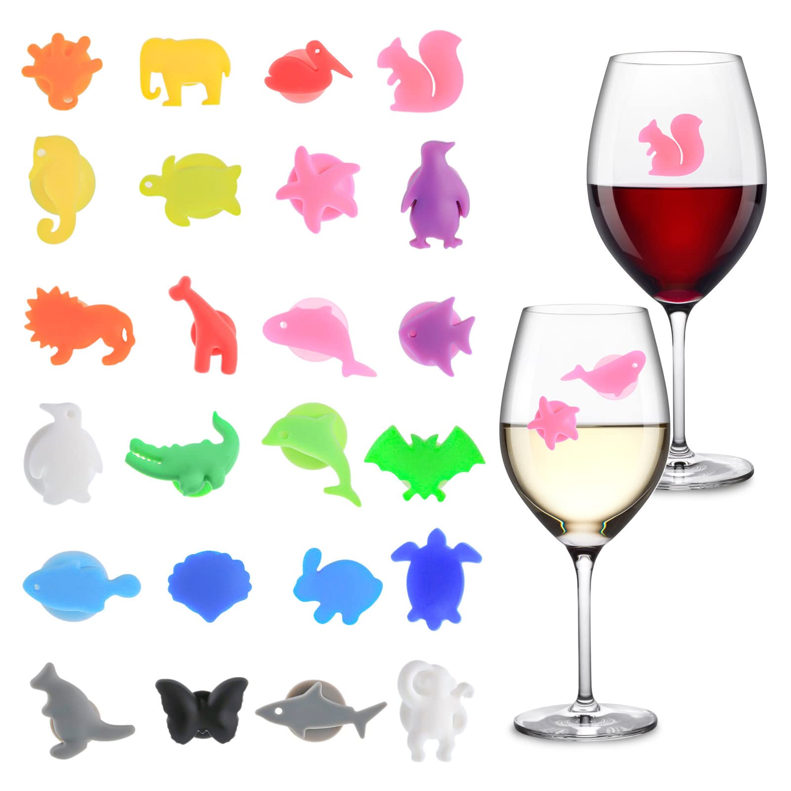 80PCS Marque Verre Identifiants pour Verres de Réception Marqueurs de