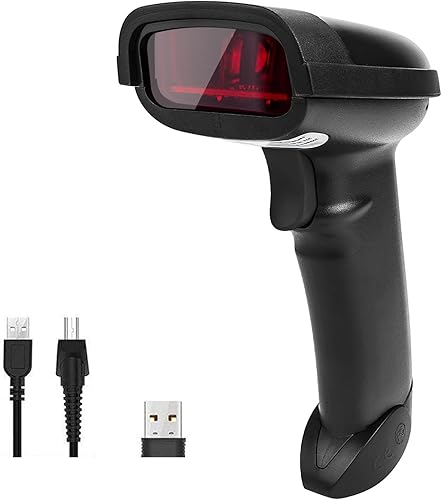 Miniatura 9 de NETUM Escáner de código de barras inalámbrico, 2 en 1 2.4G inalámbrico y USB con cable 1D, lector de código de barras de mano, lector de código de