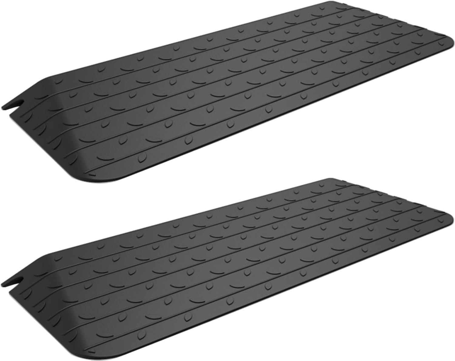 besea 2pack 1.5" rise rubber threshold ramp wheelchair ramp for home doorways 3.6 feet long 2200lbs load capacity power scooter ramp 2pack 1.5 inch rise