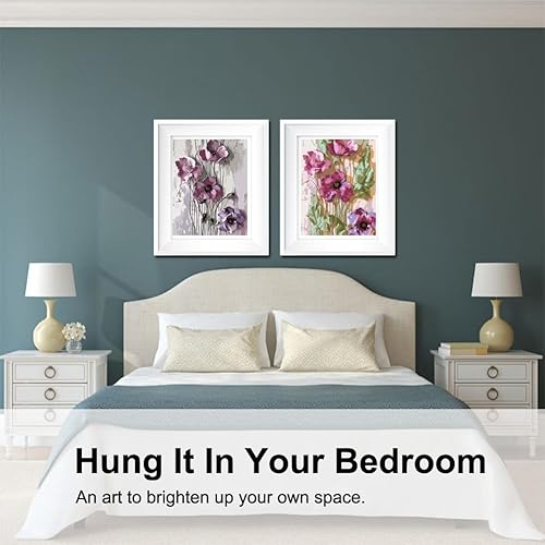 Miniatura 2 de Baisite 6566 Pintura por números, para adulto, principiante, niño, 12 pulgadas de ancho x 16 pulgadas de largo, 2 lienzos, 8 pinceles de madera,