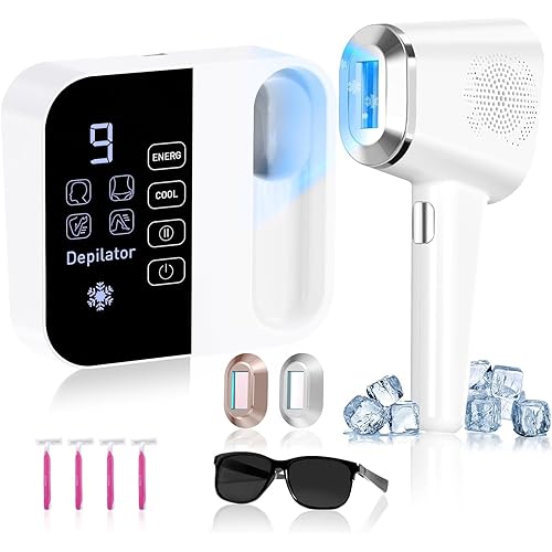 OPT Laser Hair Removal For Women And Men, At-Home Laser Hair Removal with Ice Cooling,IPL Laser Hair Removel with 999999 Flashes, Hair Removal Device for Face Leg Armpit Arm Bikini Line, Max 25J