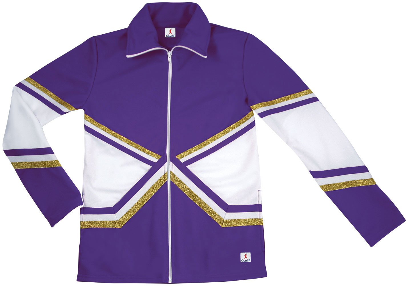 chassé Metallic Crossover Jacket For Cheerleading - Pur/Gol YM