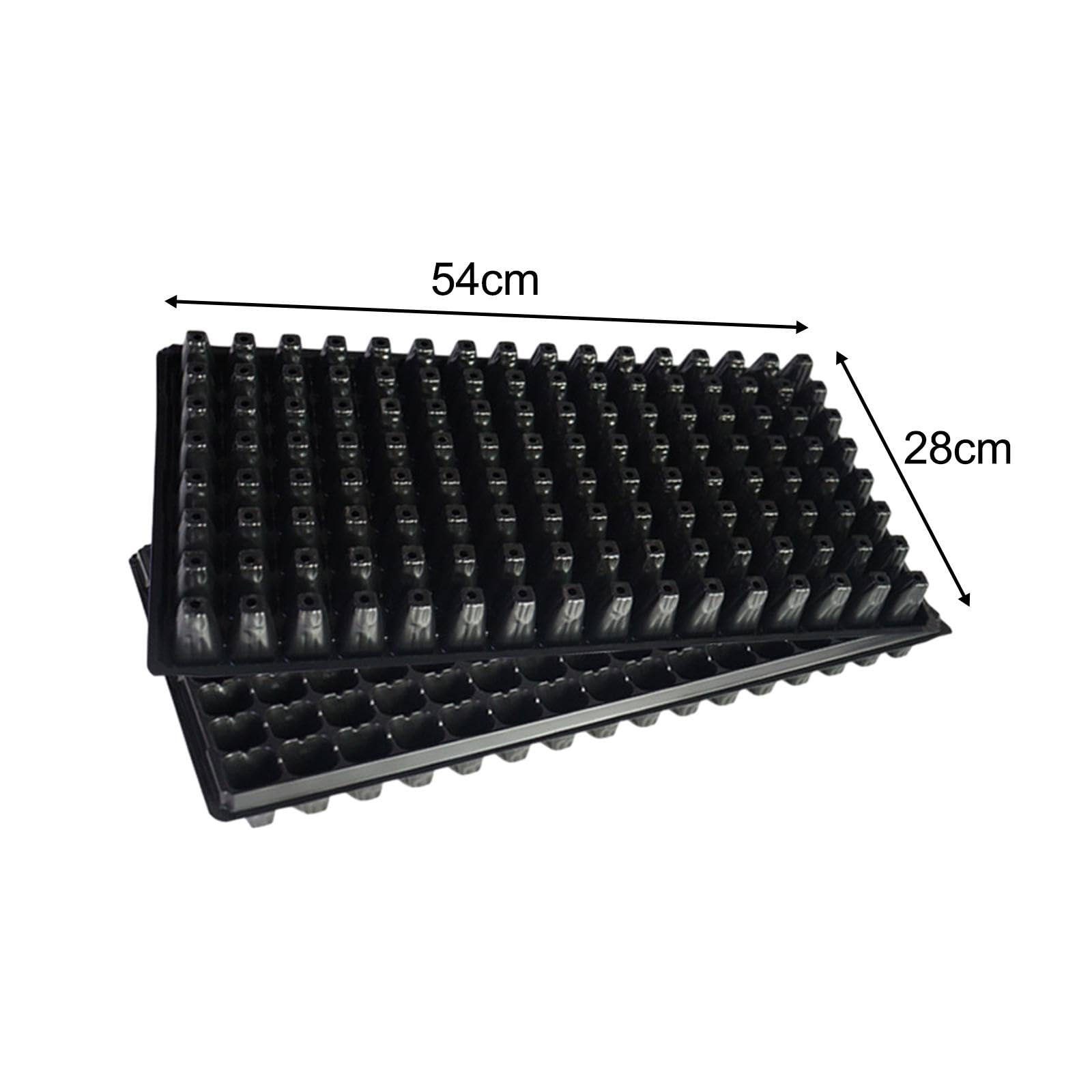Perfeclan 10 Piezas Bandejas de Propagación para Semilleros con 128 Cavidades y Canales de Absorción Hechas de PP Reutilizables Recomendadas para Jardín E, 80g