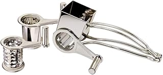 LA BONNE GRAINE - Moulin à Râpe Fromage et Crudités 3 Tambours Inox - 3 Fonctions - Simple, Résistant et Efficace - Marque Française