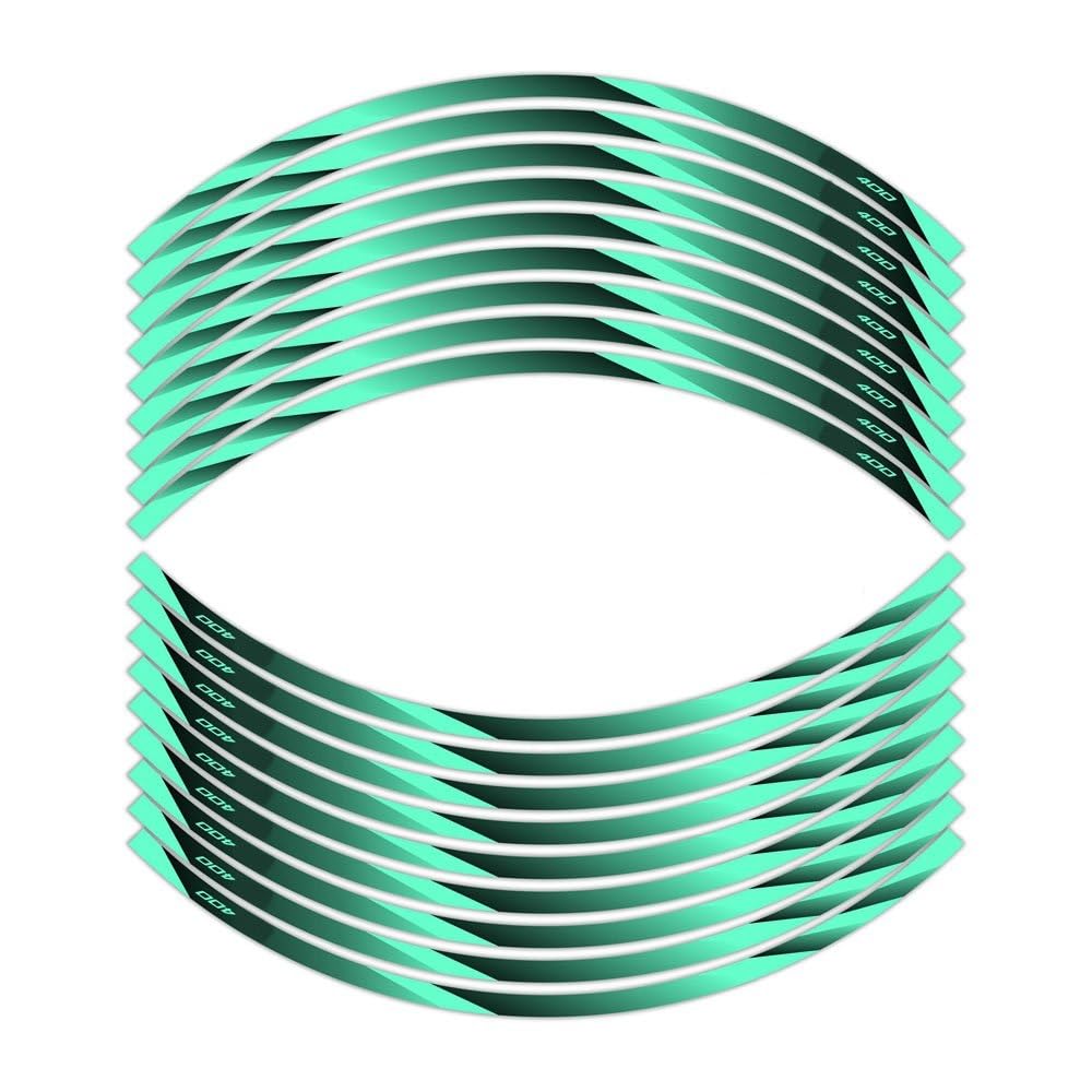 Hub Decals Rim for NINJA300 EX300 NINJA400 EX400 Motorcycle 17 Inch Front Rear Decal Hub Reflective Rim Stickers Stripe Tape(Blue16)