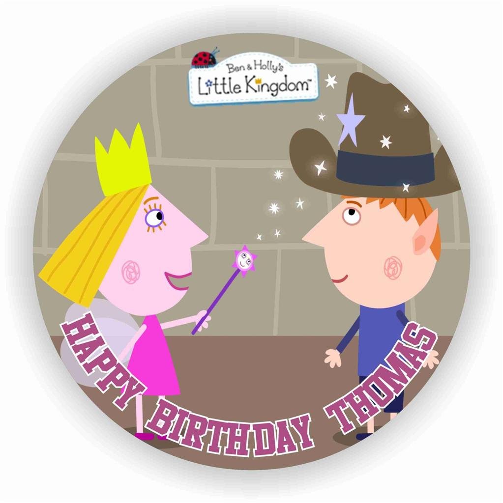 Birthday Bazaar Ben And Holly Cake Topper : 7.5" Icing
