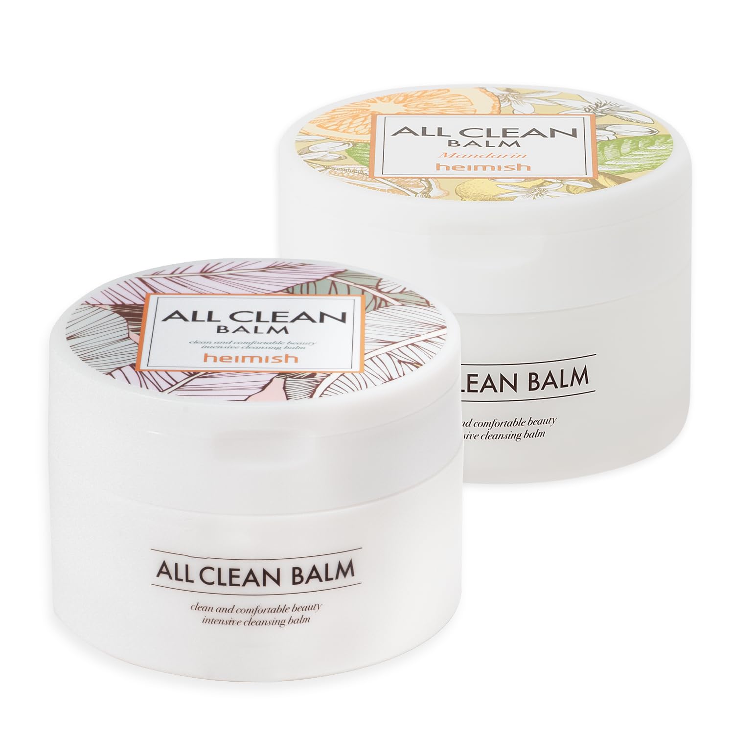 All Clean Balm Set (Original & Mandarin) - Cleansing Balm, Waterproof Makeup Remover, Face Cleanser, Oil Based Cleanser, Korean Skincare with Natural Aroma Oil, Vegan, For All Skin Types