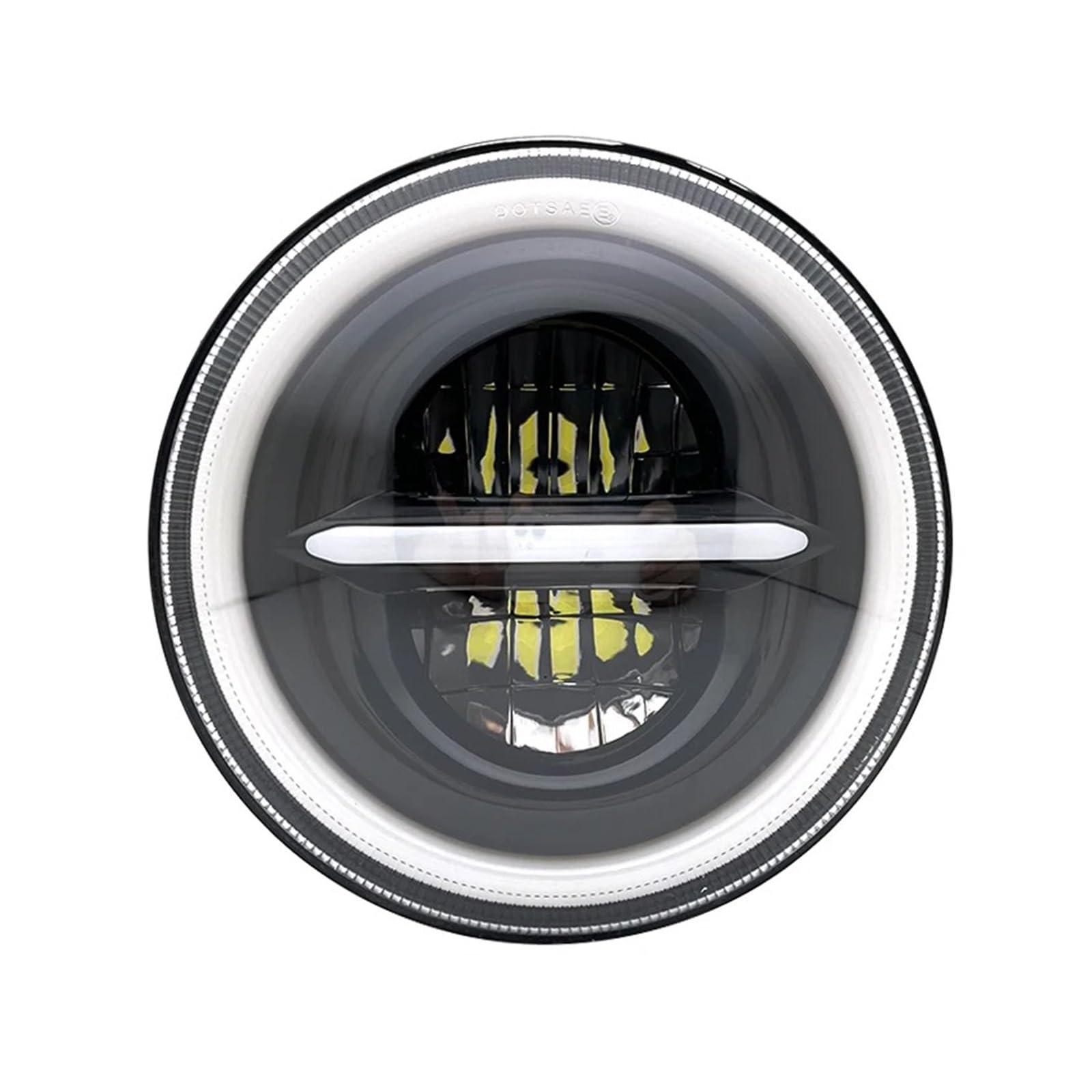 FARO FANALE Per Jeep Per Wrangler TJ Per Fuoristrada Faro A LED Rotondo Da 7 Pollici Con Indicatore Di Direzione Ambra Ad Anello Halo Fari Anteriori(2 piece chrome Bracket)