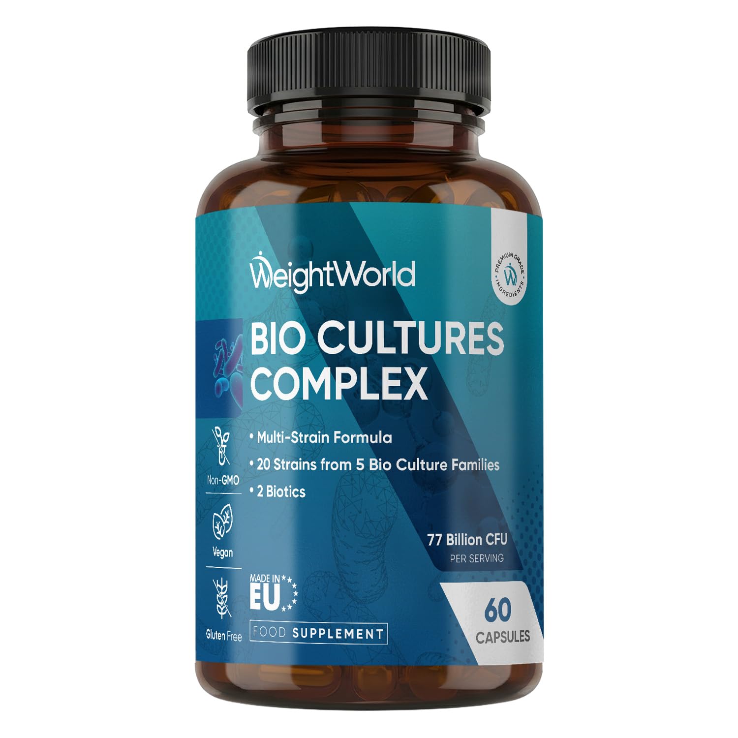 Bio Cultures Complex - 77 Billion CFU - 60 Capsules