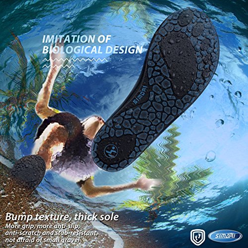 Image of SIMARI Water Shoes for Women Men Swim Aqua Socks Beach Pool Essentials Barefoot Surf River Boat Kayak Sea Yoga Sand Exercise Sport Accessories Breathable Quick-Dry Adult Youth Kid Size SWS001