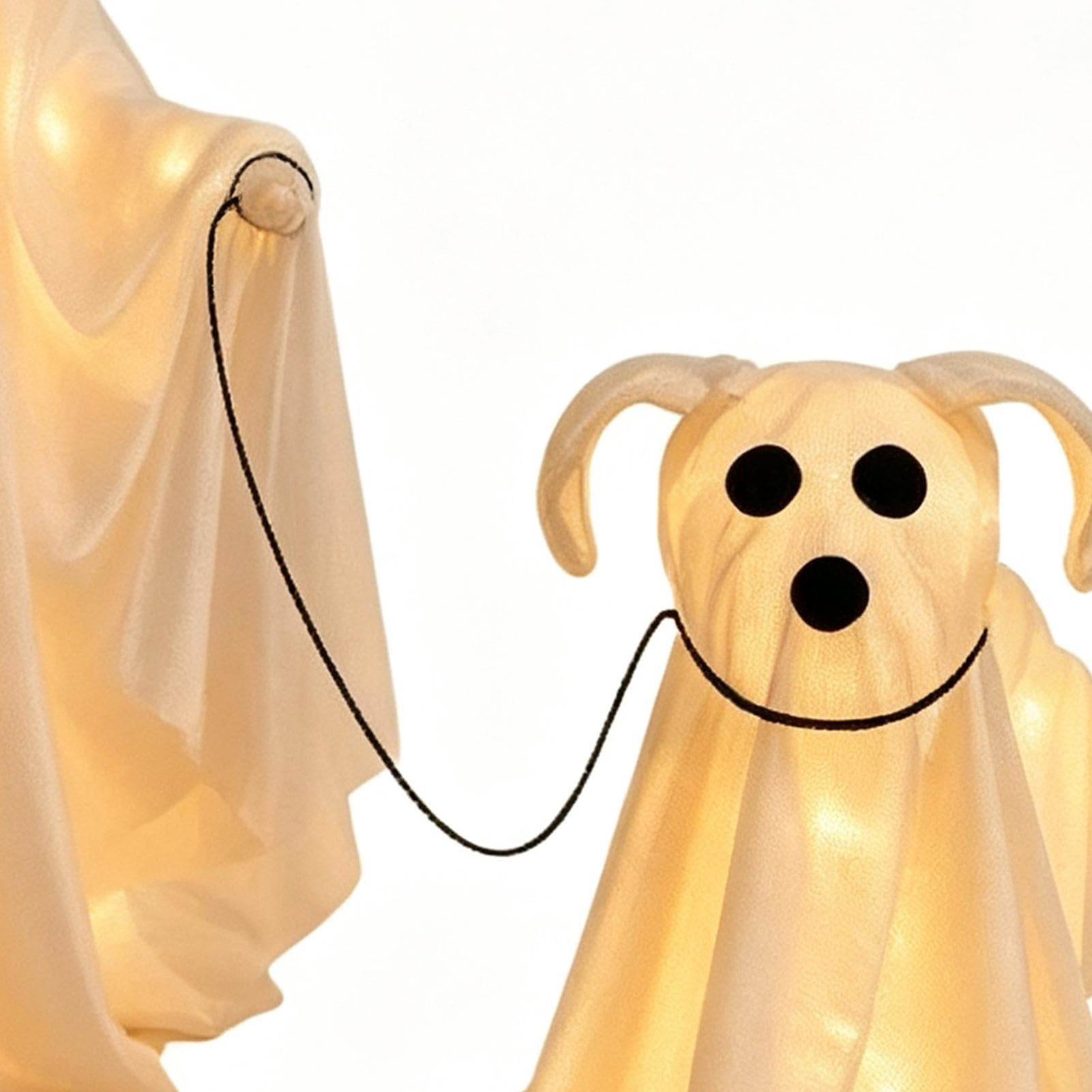 Halloween duch świecący duch spacerujący pies nawiedzony dom figurki