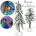 LED Christmas Tabletop Trees - Set of 2 Lighted Xmas Trees - Holiday Village - Crafting