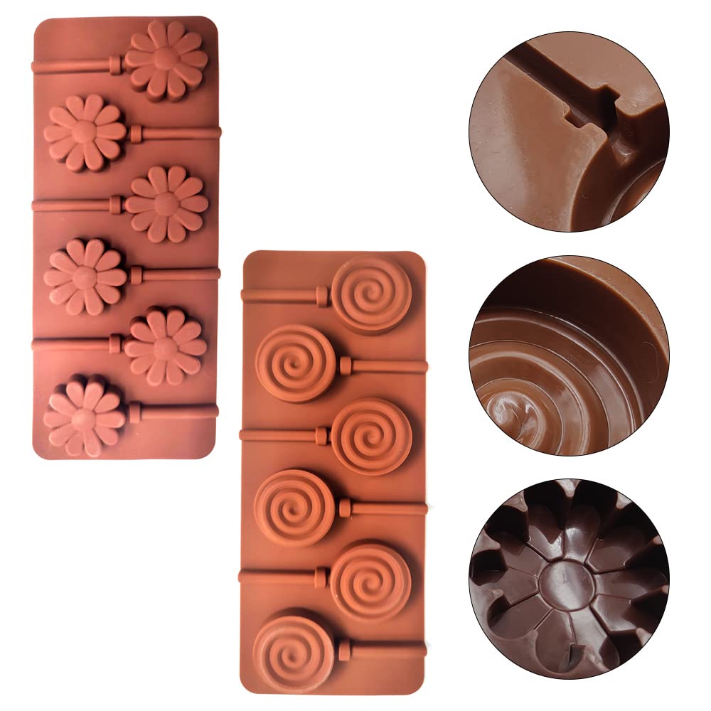 Ensemble de moules à gâteaux Pop en Silicone, sucette ronde, sucettes, bonbons durs, caramel, boule de chocolat, accessoires de cuisine, outils de cuisson 15 Ensemble de moules à gâteaux Pop en Silicone, sucette ronde, sucettes, bonbons durs, caramel, boule de chocolat, accessoires de cuisine, outils de cuisson 15