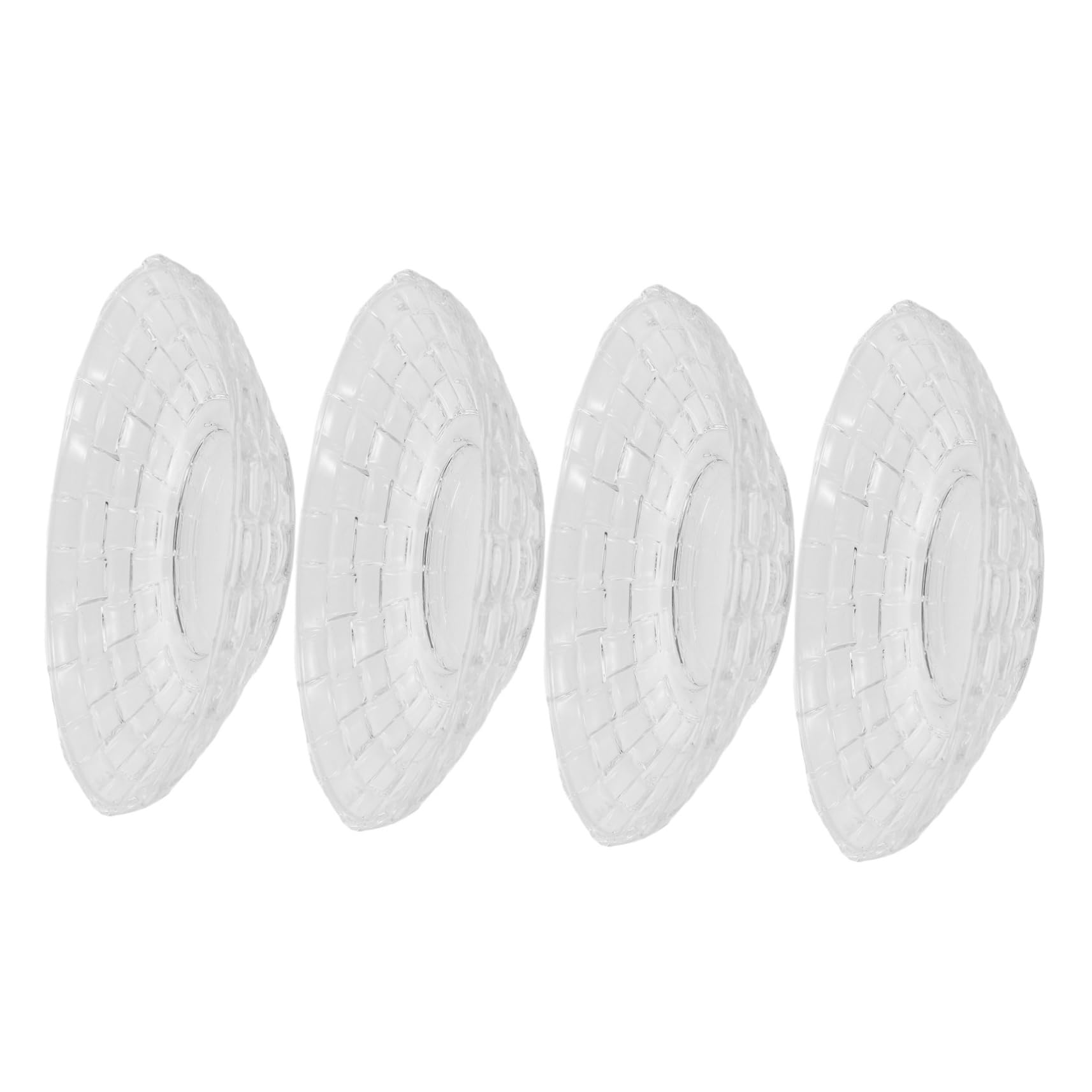 Ciieeo 4stücke Glasteller zum Servieren Runde Glas-platte Transparente Snack-schalen für Gebäck Trockenfrüchte und Vorspeisen als Salat oder Dessertteller