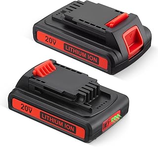 Powerextra Upgraded 2 Pack 3600mAh Replacement Black and Decker 20V Lithium Battery LB20 LBX20 LBXR20 LBXR2020-OPE LB2X4020-OPE LBXR20B-2 for Black & Decker 20V Cordless Power Tools