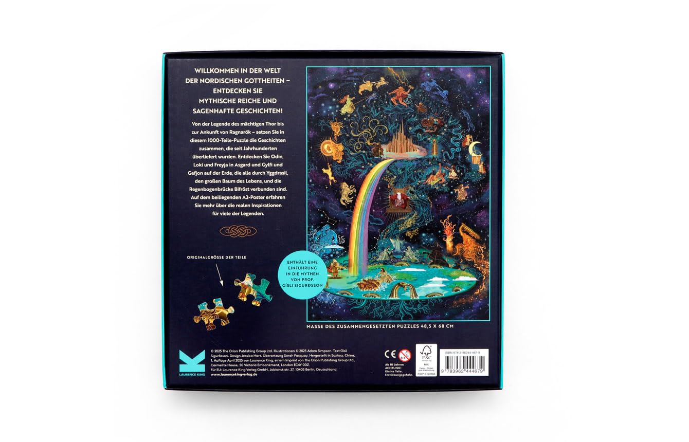 Laurence King Die Welt der nordischen Mythologie. EIN 1000-Teile-Puzzle, Yellow