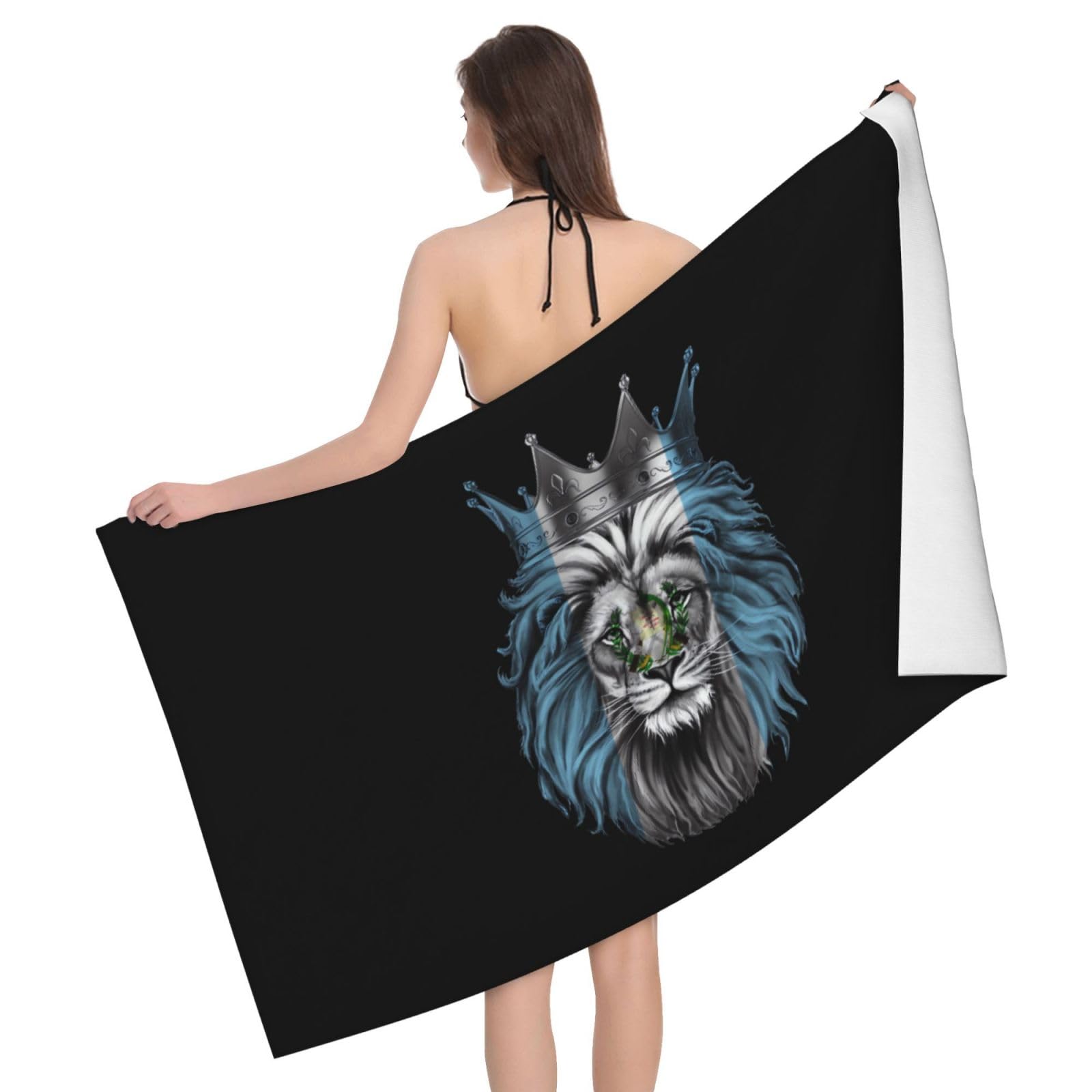 HLBSDM Microfiber Guatemala Flag Beach Towel Quick Dry Soft Sand Free Beach Towels for Pool Swim Beach Lightweight Thin Towels