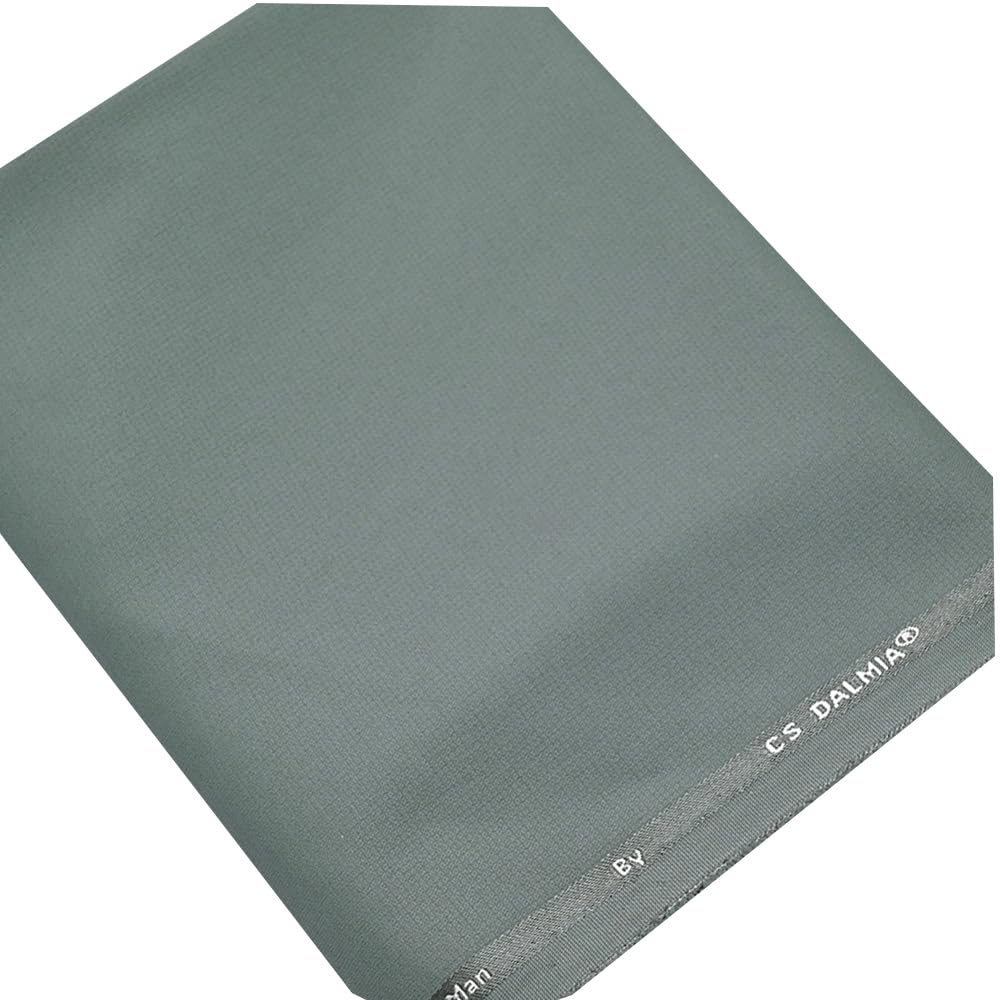 CS DALMIA Unstitched Trouser Fabric for Men’s 1.25 Meter Length | Sage Green (Elegance Lycra) Comfortable, Stylish & Durable 1