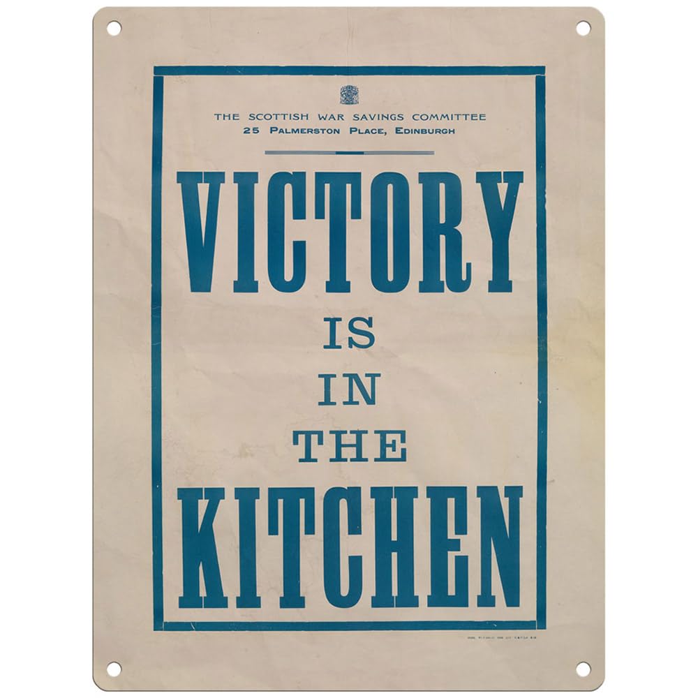 The Original Metal Sign Victory Is In The Kitchen Metal Sign - Official Imperial War Museum (, 15 X 20 Cm)