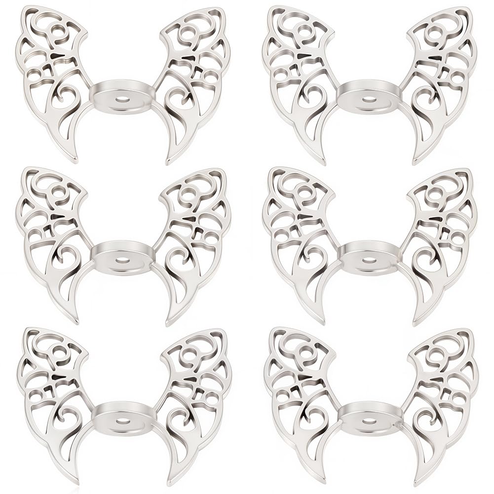 Perles en forme d'aile de fée en alliage pour création de bijoux (12 pièces)