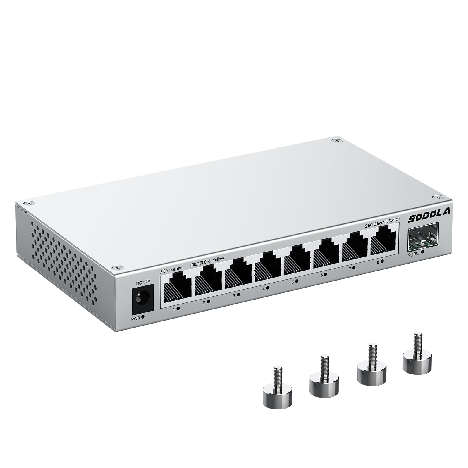 SODOLA Unmanaged 8 Port 2.5Gb Network Switch with 1x 10G SFP+