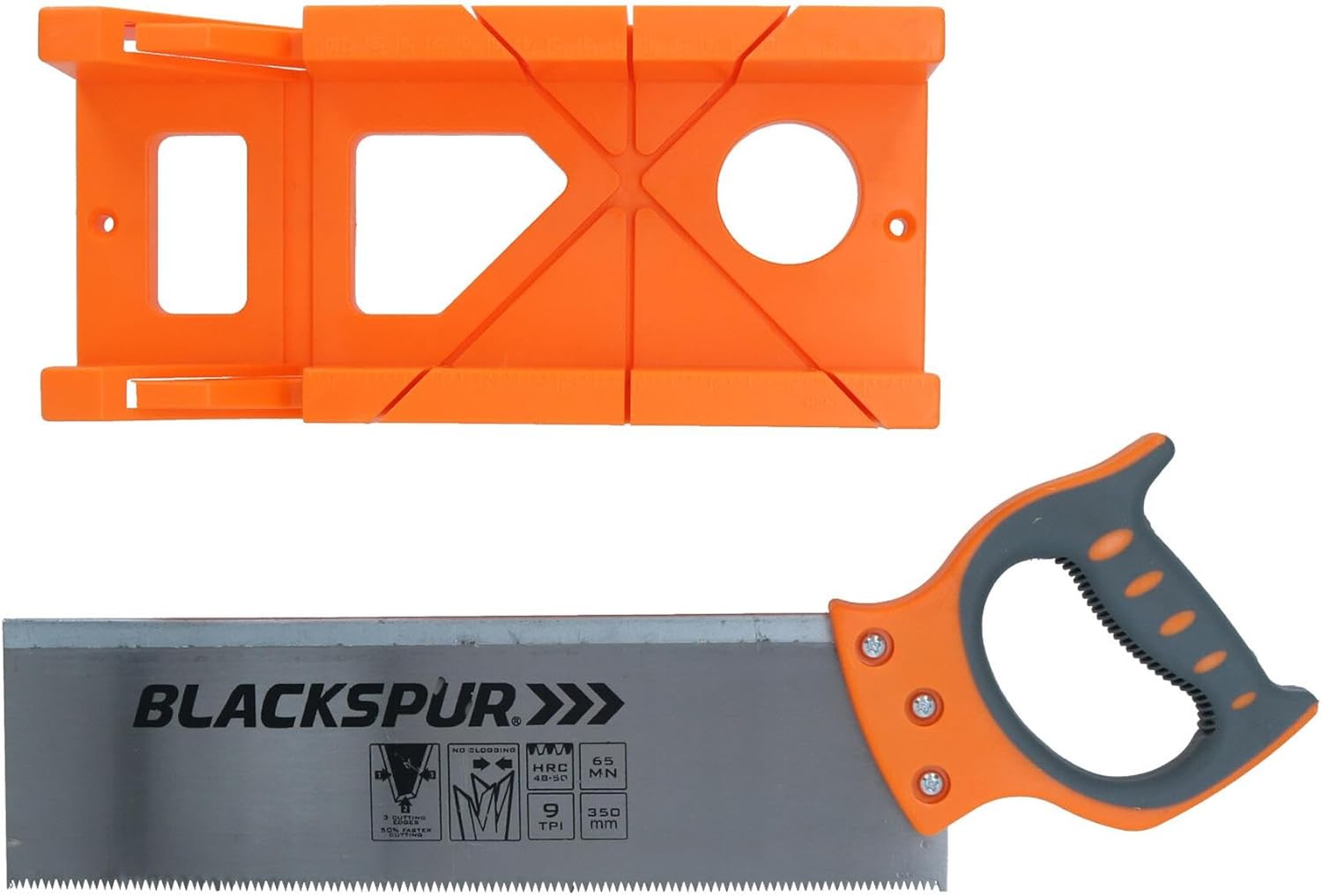 Tenon Saw With Plastic Mitre Block For Wood 45 + 90 Degree Angles Mitre Cutter