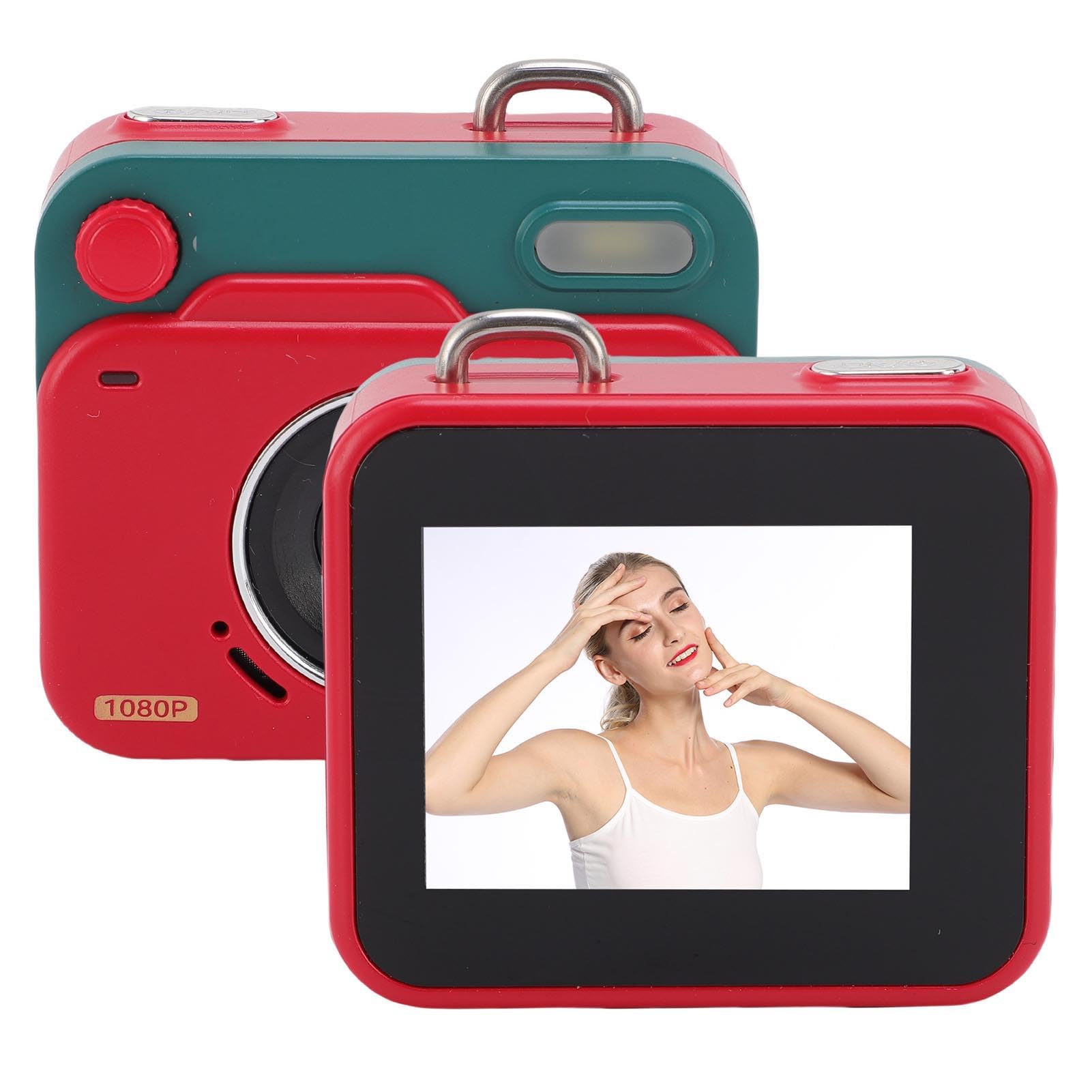48MP Small Digital Camera with 1080P Video, 1.77 Inch Screen, 6 Filters, Keychain Camera for Campus Travel, OTG Real Time Sharing (Red)-picture-36