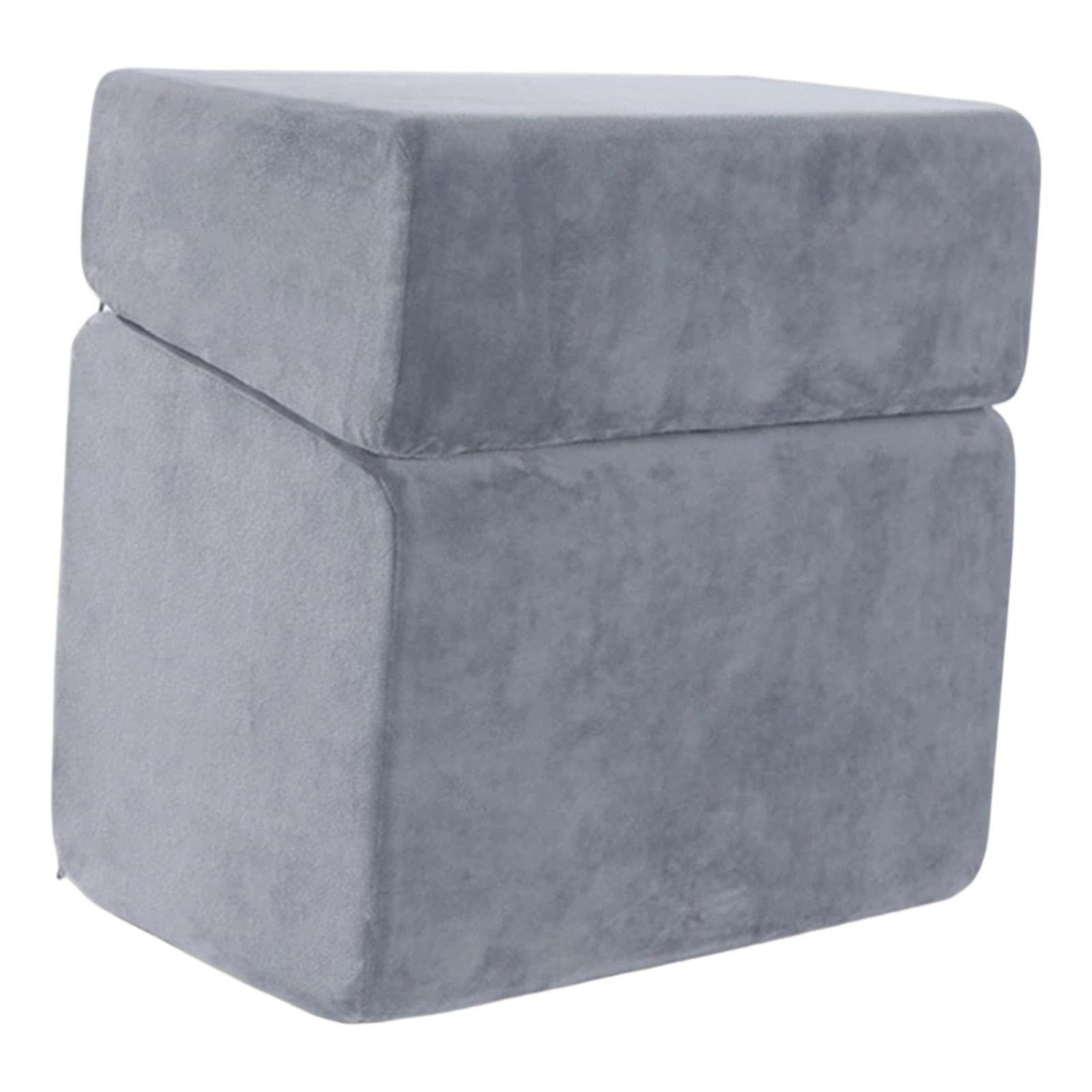 Poggiapiedi da Scrivania Regolabile in Altezza (17" x 11" x 17") con Rivestimento Lavabile, Grigio