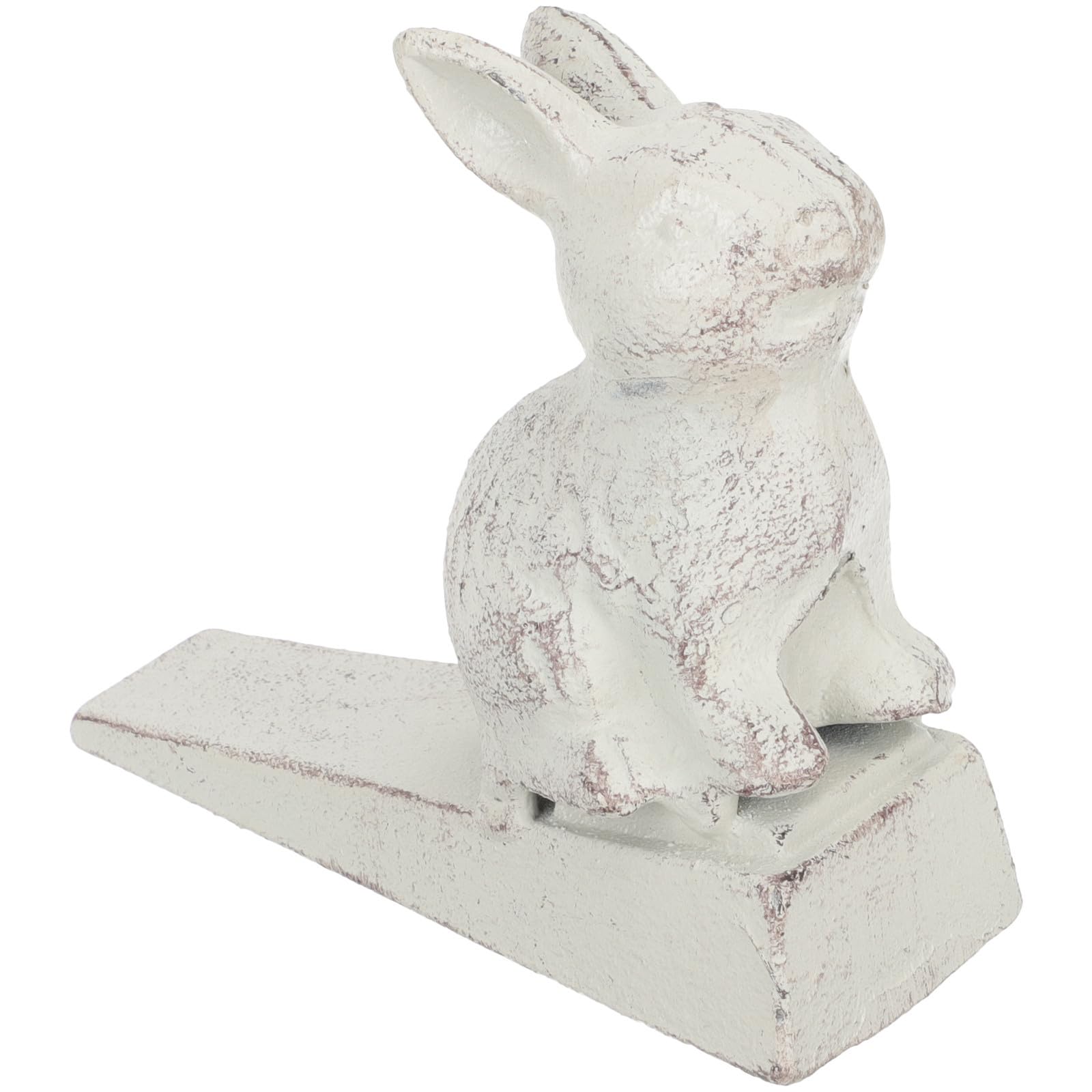 Butoir de porte lapin en fer blanc decoration retro et poetique