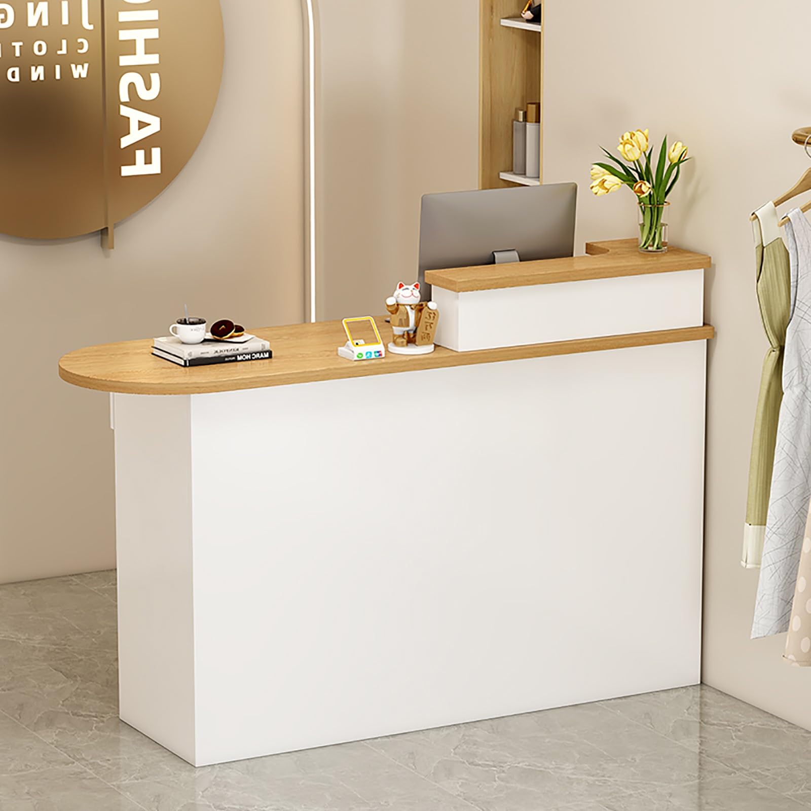 Amazon.co.jp: カウンター付き受付デスク、小売店チェックアウト