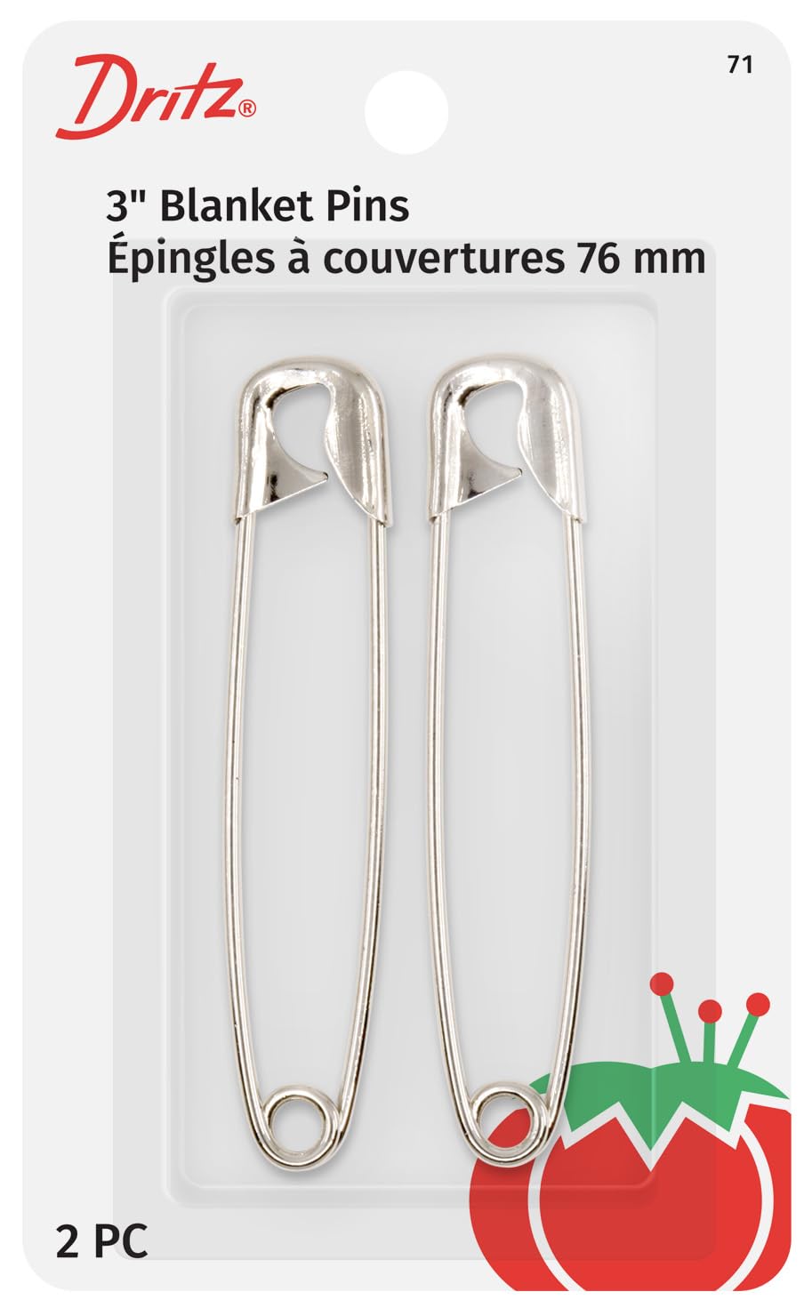 Dritz 71 Blanket Pins, 3-Inch (2-Count)