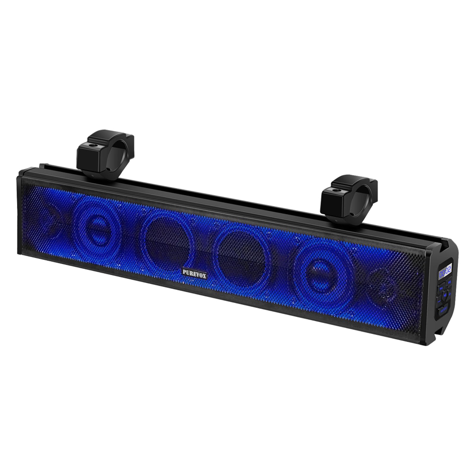 purevox UTV Sound Bar,26 Inch ATV Soundbar Music Sync Multicolor Lights SXS Sound Bar Waterproof Bluetooth Golf Cart Sound Bar for Polaris RZR Can-Am