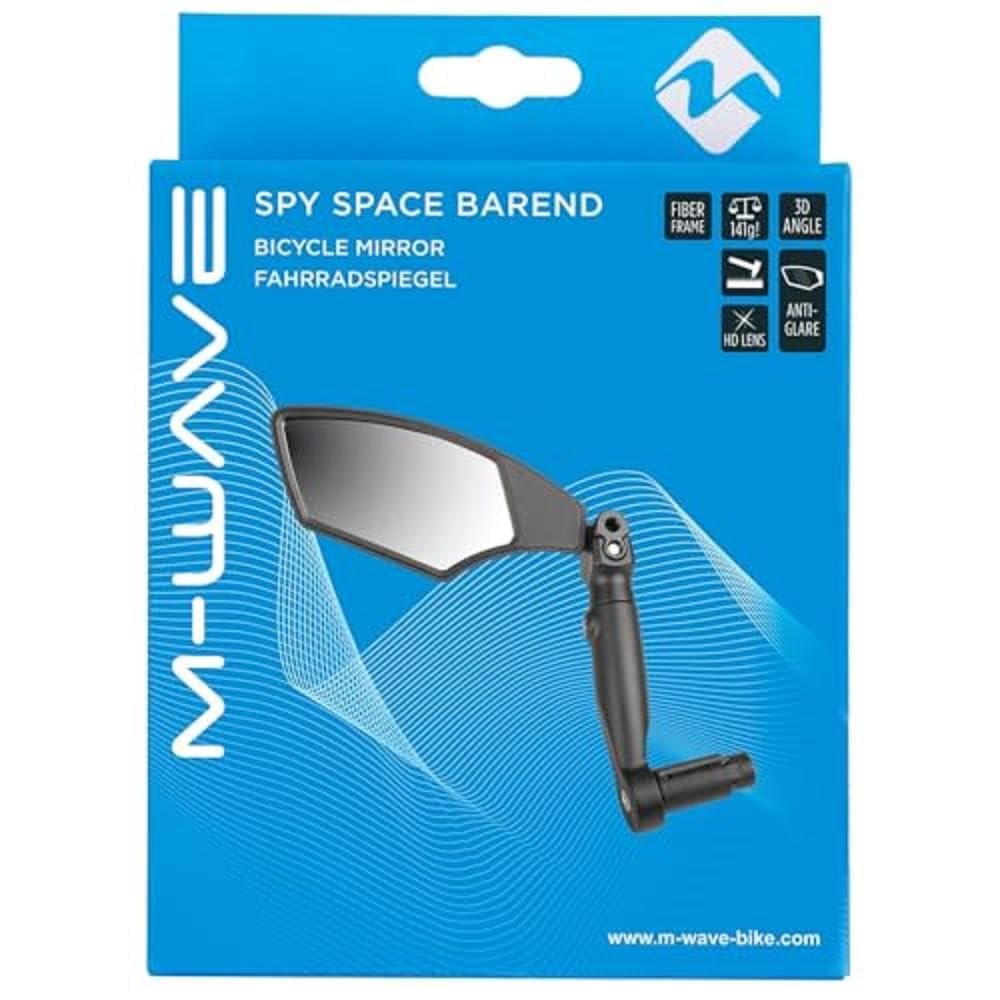 M-Wave Lusterko rowerowe Spy Space Barend, uniseks, czarne