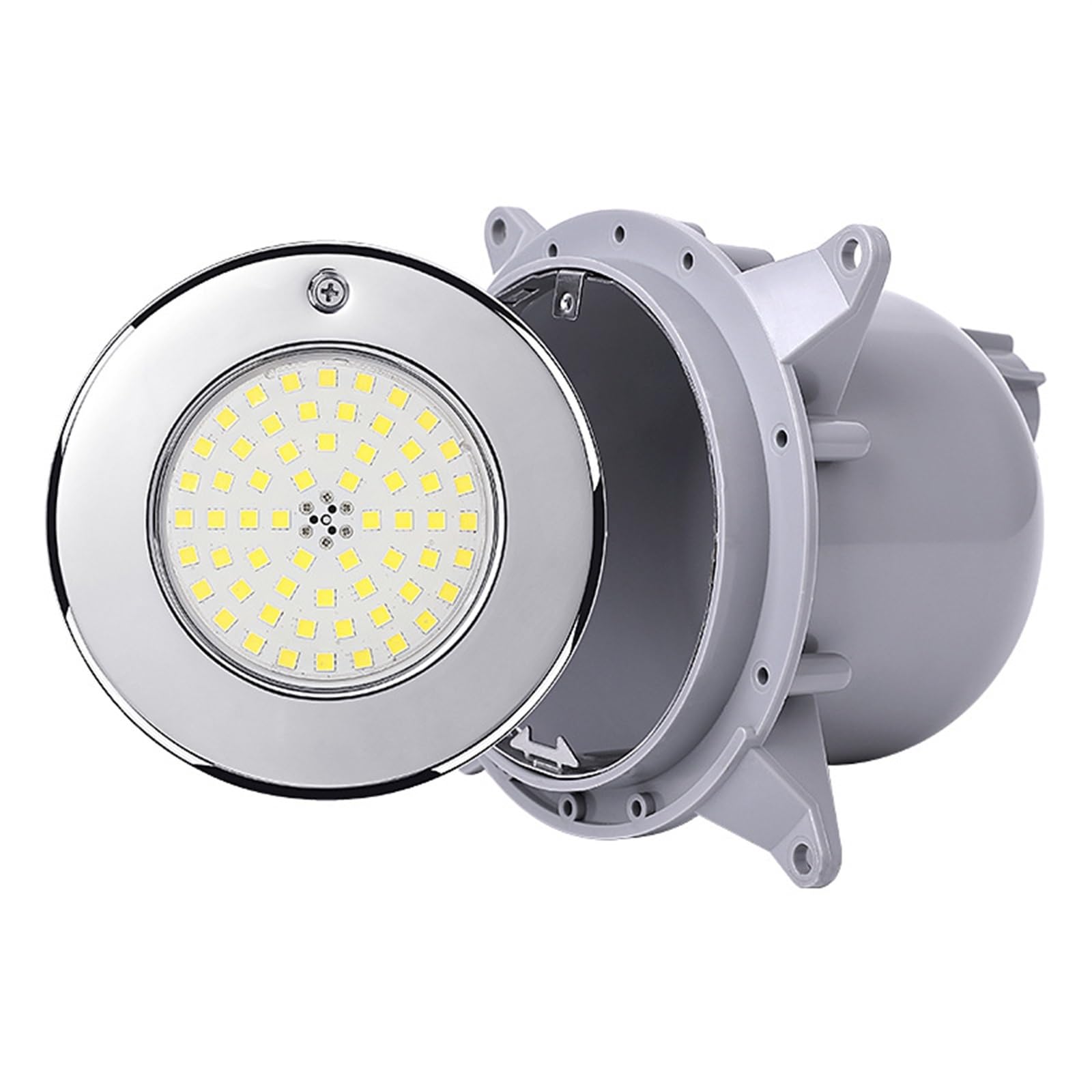 DIGNIFE Pool Lights, LED Underwater Light Swimming Pool Blue Outdoor Open-air 146mmRGB Colorful Hotel Water Feature(Warm White)
