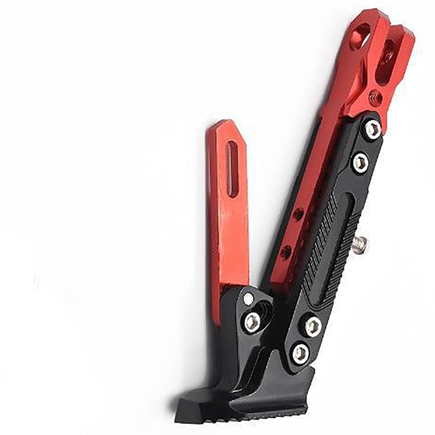 Triumph Speed Triple 1050 RS Motorcycle Side Stand, Adjustable Motorcycle Stand, Non-Slip Footrest, Parking Leg Support Stand, Red