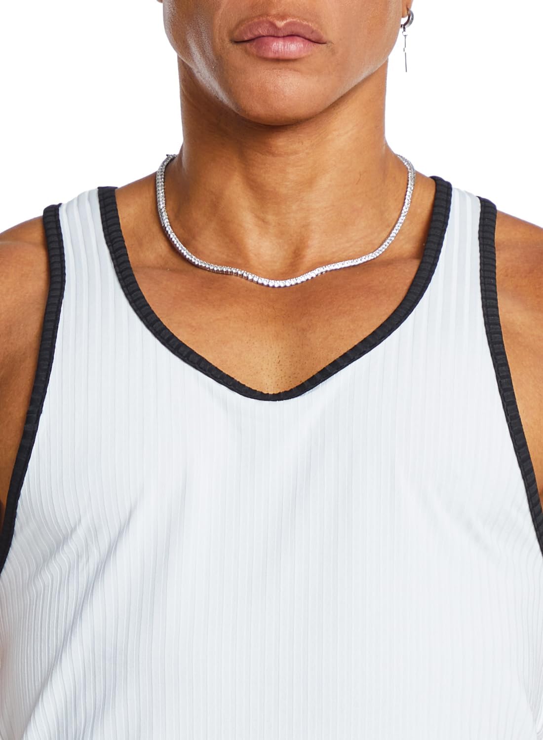 MIZOK Mens Gym Workout Sleeveless Tank Top Color Block Muscle Racerback Athletic Tops Ribbed Knit Shirt - Image 4