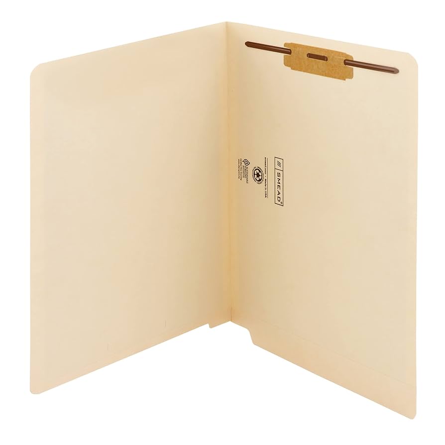 Amazon.co.jp: Heavyweight Folders, One Fastener, End Tab, 11