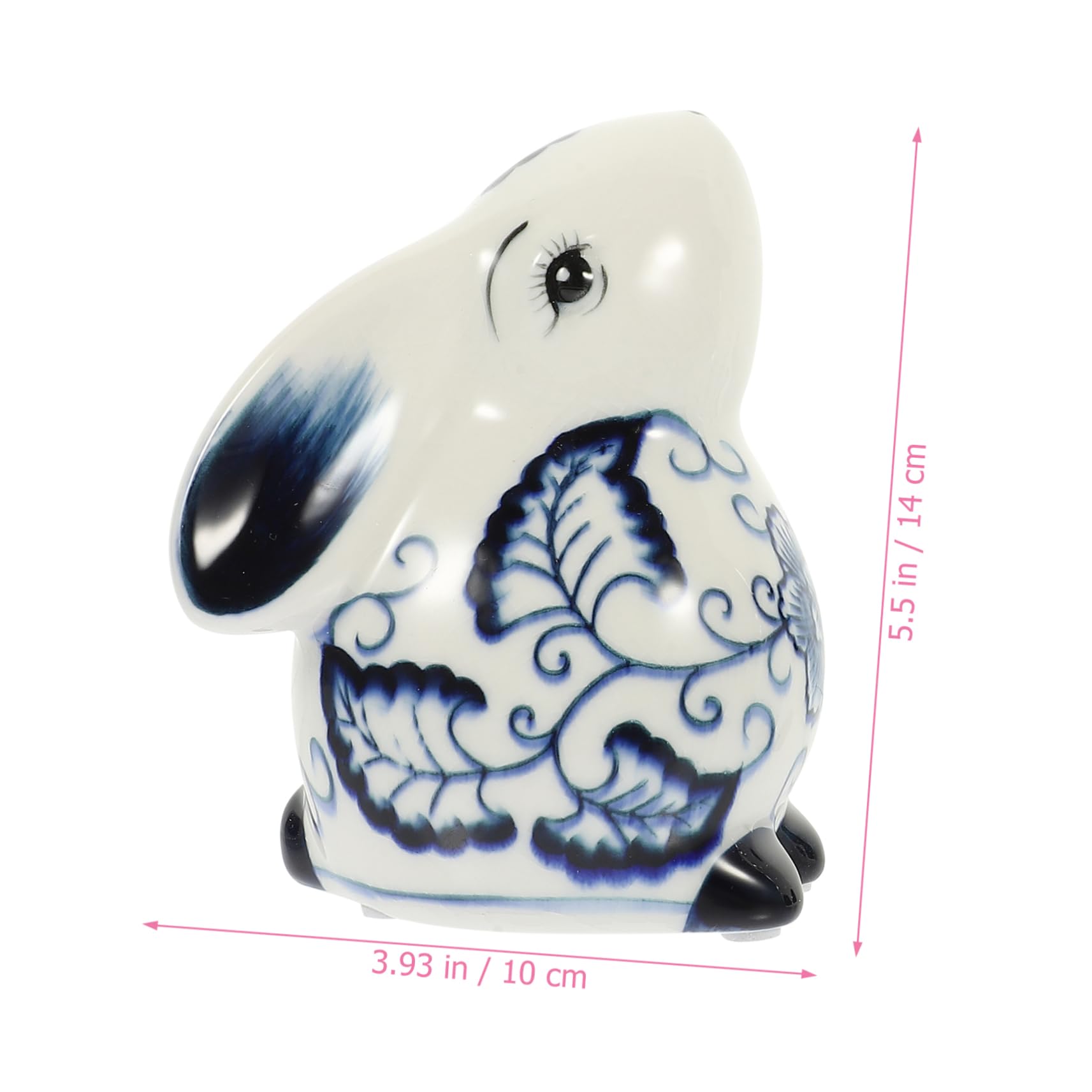 Ciieeo 2pezzi Coniglio in Ceramica Decorazione Da Tavolo Pasquale Coniglietto Decorativo in Ceramica Statuina Forma Di Coniglio Ornamento Da Scrivania