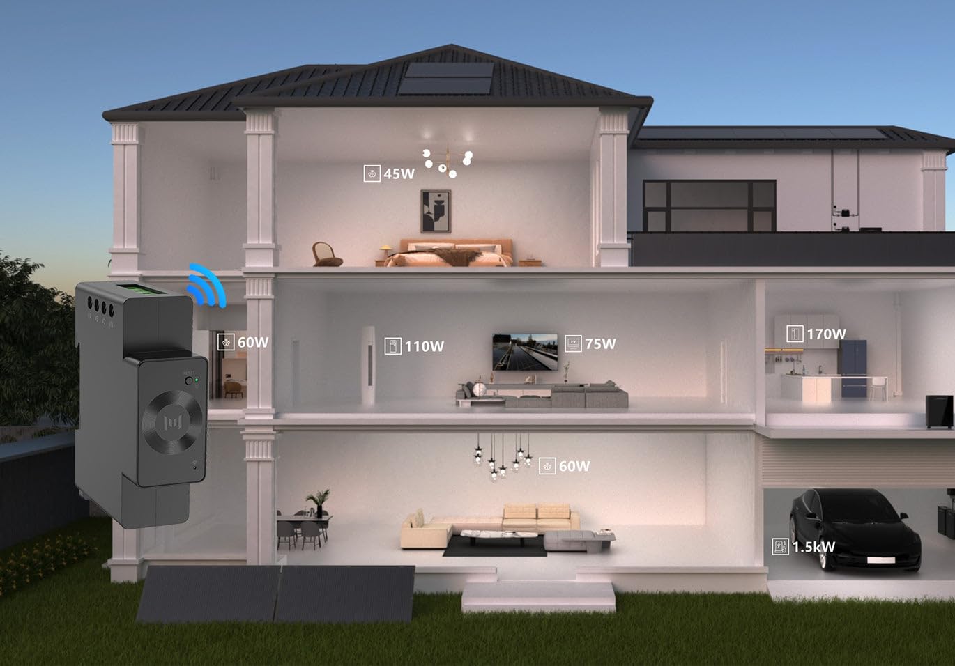 MARSTEK Smart Stromzähler CT002,Echtzeit-Energiemonitor für 1- & 3-Phasen-Anlagen, WLAN & Bluetooth, PV-ready, 10 Jahre Garantie,Stromkosten bis 30% sparen,0% MwSt für Privatpers