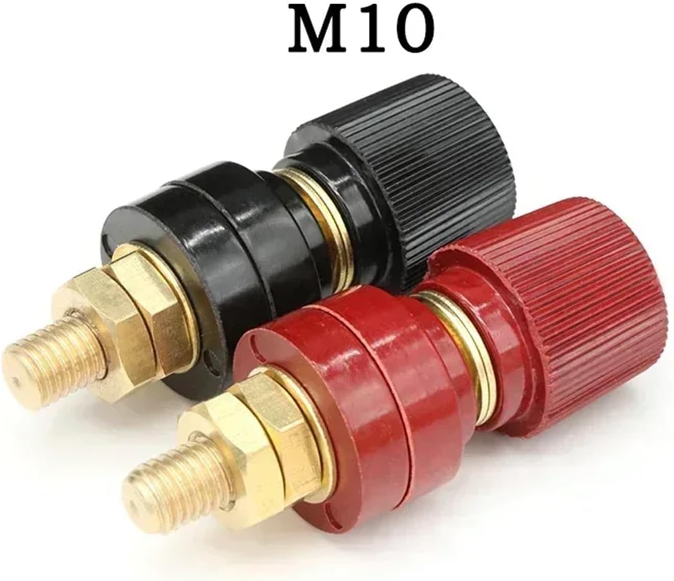 Power Distribution Block 10pairs Wire Binding Post Thread Screw Weld Inverter Clamp Power Supply Splice Connect Battery Terminal for Auto Boat Marine Solar(M8 Set)