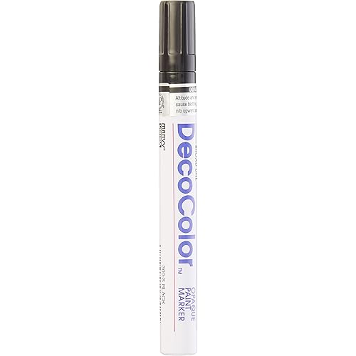 UCHIDA 300-C-1 Marvy Deco Color Broad Point Paint Marker, Black 7.25 x 1.88 x 0.5